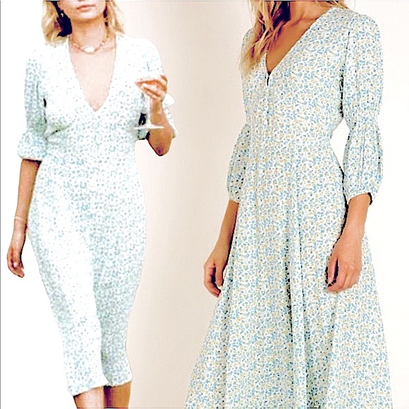 SALE💥NWT Anthro Faithful The Brand Midi Dress - Picture 6 of 15